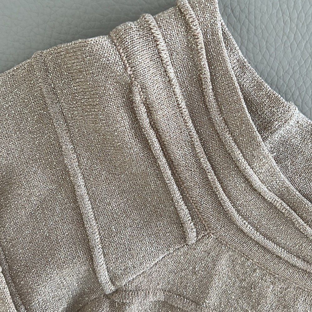 Cache Metallic Gold Sparkle Top Size Xs - image 6